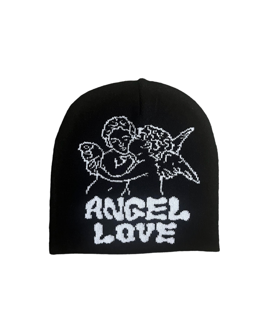 ANGEL LOVE BEANIE ( BLACK & WHITE)